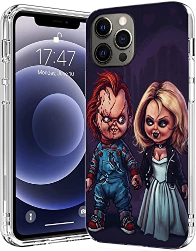 Halloween Horror Movie Phone Case Compatible With Iphone 11 Chucky Love And Tiff Bride Tpu Soft Silicone Rubber Shockproof Phone Cover Case #TOP1