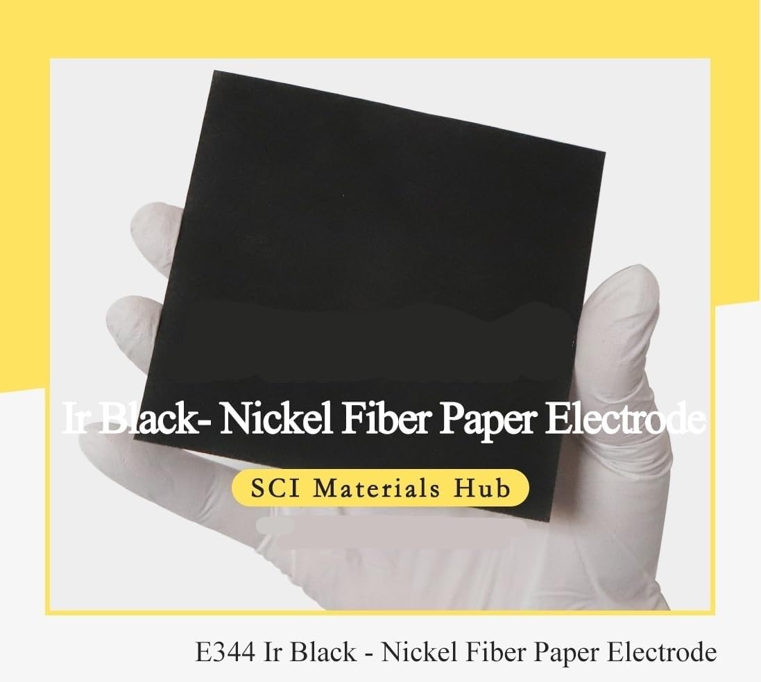 Elektroda papierowa z niklowanego włókna E344 Ir, pokryta czarnym złotem, zapewniająca doskonałą skuteczność rozdzielania wody(Ir Black-5x5cm²-1.0mg/cm²)