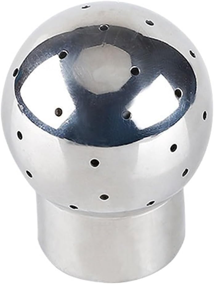 1/4" 3/8'' 1/2'' 3/4'' 1'' Female Thread Stainless Steel Tank Cleaning Ball fixed Rotating Spray Nipple for spraying(Fixed type,1/2")
