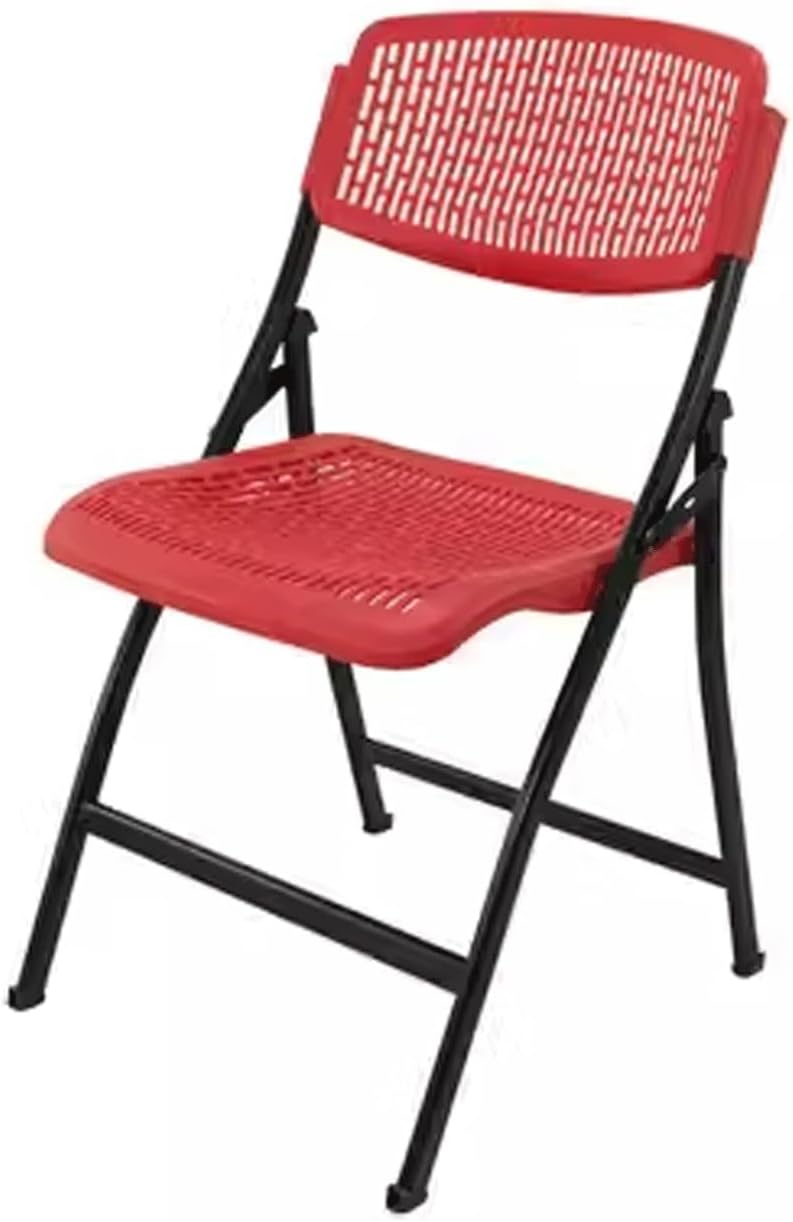 Indoor Outdoor Portable Folding Chair for Home Outdoor and Office use with Backrest Comfortable Event Chair no Assembly Easy to Store (Color : Blue)