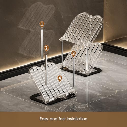 Image of Cortina Shoe Rack Vertical Shoes Racks for Entryway Corner Shoe Storage Organizer for Small Spaces Transparently Tall Slim Shoe Shelf for Front Door Entrance Living Room - 2 Layer