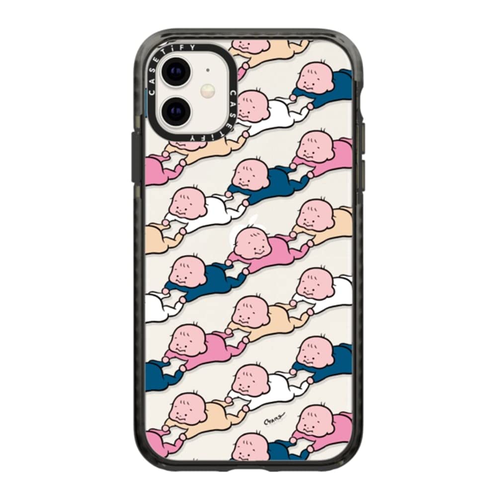 casetify インパクトケース iPhone 11 - Baby Baby Baby (Blue & Pink) By Taro Oono - クリア ブラック