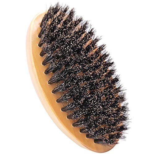SUNBIRD Beard Brush For Men，Bristle Brushes，Suitable For Male Beard Care，Works with Beard Oil and Balm To Soften Beard，A Must For Your Beard Grooming Kit.