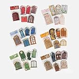 Aesthetic Scrapbook Paper 90Pcs,Scrapbook Cutouts Vintage Garden Door for Junk Journal Supplies,Scrapbooking Materials for Bullet Journal,Card Making,DIY Craft Album Planners Scrapbook Embellishments