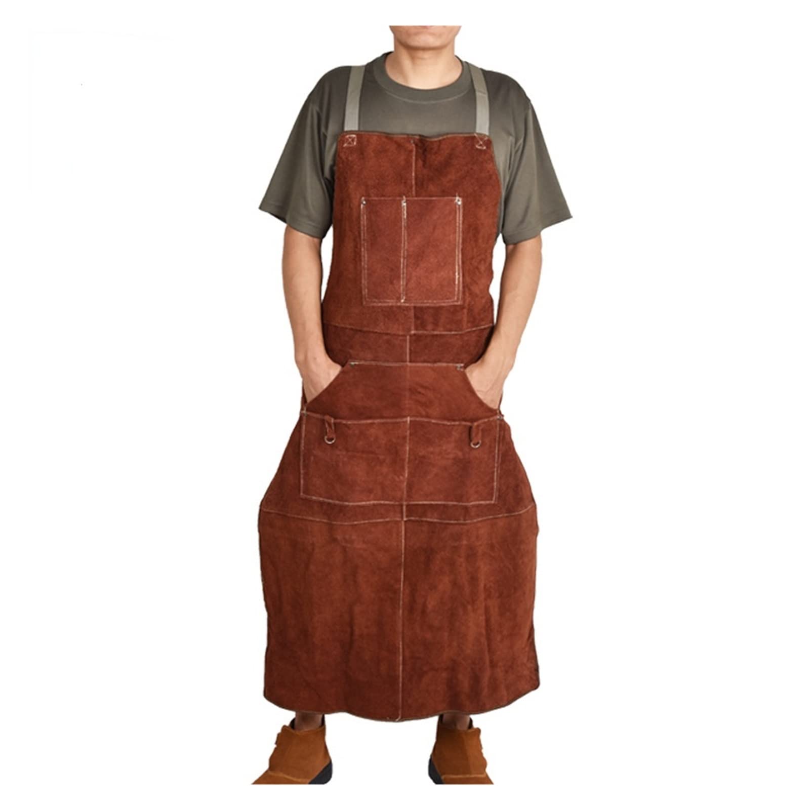 Delantal de Soldadura, cinturón Pesado, calefacción, calefacción de Artesanos Negros, Bolsillo de Herramienta de cinturón Carpintero, Trajes de protección de Soldadura