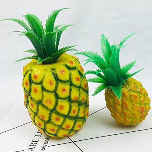 Pretyzoom 6 Pcs Imitation Pineapple Plastic Pineapple Decor Pineapple Ornament Decorative Pineapple Model Simulated Fruit #TOP5