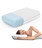 Gel Memory Foam Pillow - Standard Size, 1 Pack, Firm Pillow for Neck and Shoulder Support, Orthopedic, Firm, Cooling, Contoured Memory Foam Pillows for Back, Side, Stomach Sleepers