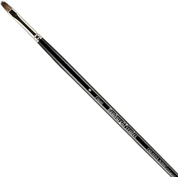 Creative Mark Hamburg Premiere Professional Oil Painting Brushes - Filbert #6 Oil Paint Brush - Handmade in Germany, Natural & Synthetic Hair Blend, Long Triple-Lacquered Birch Handle