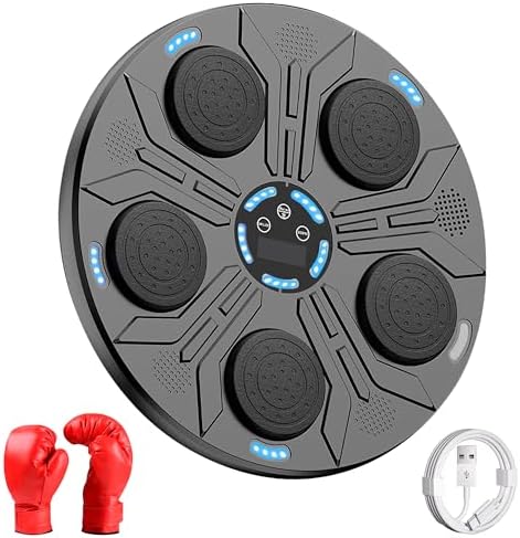 JUPPLIES Wall Musical Boxing Machine - Boxing Kit with Gloves, El...