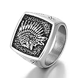 bague homme pierre indienne ♥ Design : le totem du chef indien américain est un motif incroyable. Ce bandeau de cheikh indien peut porter chance au porteur et le rendre plus courageux. Confortable à porter. Faites de vous le centre d'attention.