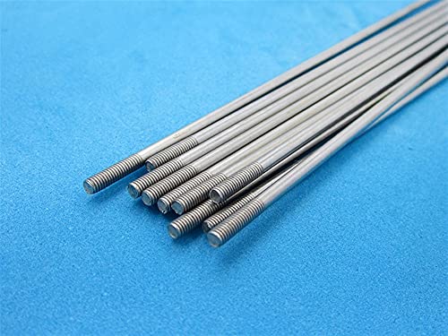 MKVAXR 10 Uds M2 M3 varilla de empuje roscada acero inoxidable diámetro conexión Servo 1,8/2,6mm L300mm tracción del eje, for modelo barco/avión RC Eje de transmisión de hélice marina(M3 250MM) - imagen 2
