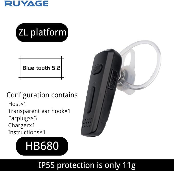 Auricular Bluetooth inalámbrico con micrófono HB680 miniatura 2