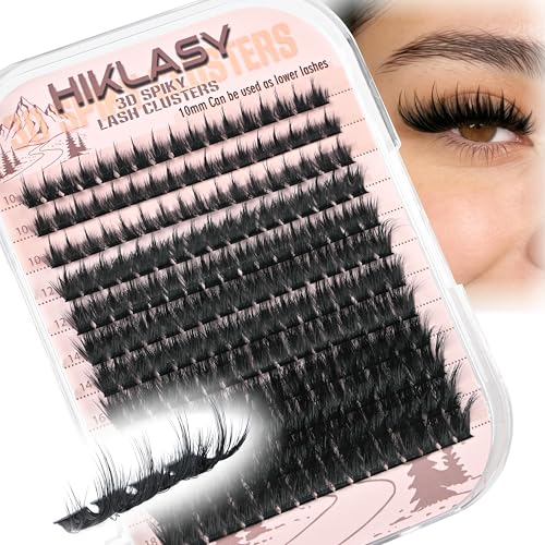 Manga Lash Clusters With Built in Spikes 120D Wispy Spiky Lash Clusters 10-18mm D Curve Anime Lashes Cluster Reusable Salon Grade Eyelashes Durable Band Cluster Eyelash Extensions By Hiklasy