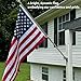 American Flags for Outside 3 x 5 FT, 100% Polyester Heavy Duty US Flag for High Wind Outdoor, Fade Resistant & Waterproof USA Flag with Embroidered Stars, Sewn Stripes, Brass Grommets