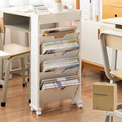 Bibliothèque mobile unique et chariot utilitaire multifonctionnel pour le bureau - 2