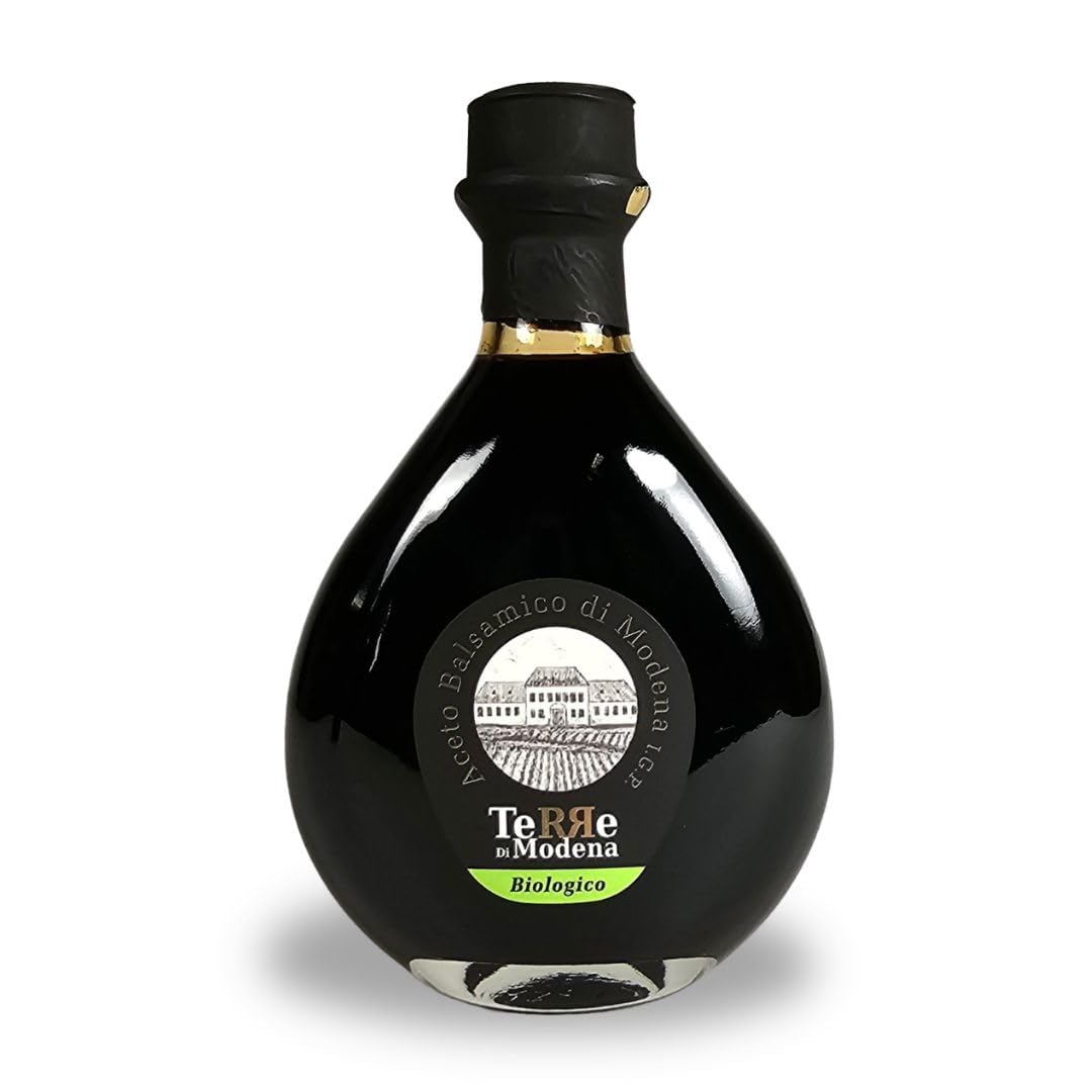 Aceto Balsamico di Modena IGP 250ml – original italienischer, dickflüssiger Balsamico Creme Essig ohne Zucker, mind. 5 Jahre im Holzfass gereift