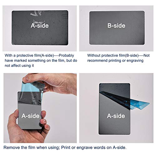 Cartes en aluminium anodisé noir uxcell de 80x50x0.8 mm avec finition lisse et durable