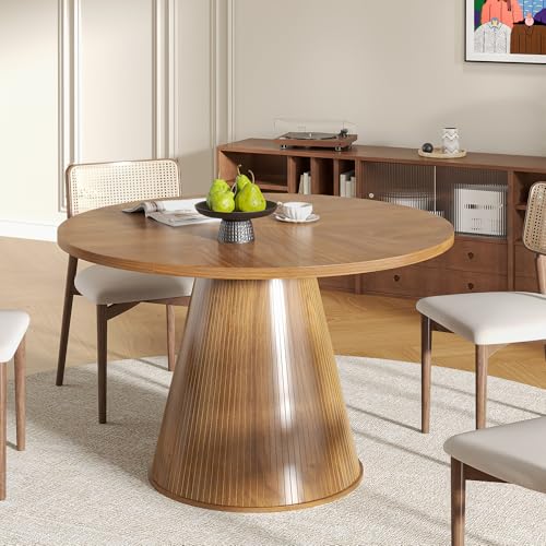 47 inch Round Dining Table for 4-6, Circle Kitchen Table