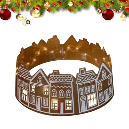 Collier LED Arbre Noël Flocon de Neige réutilisable décoration intérieure