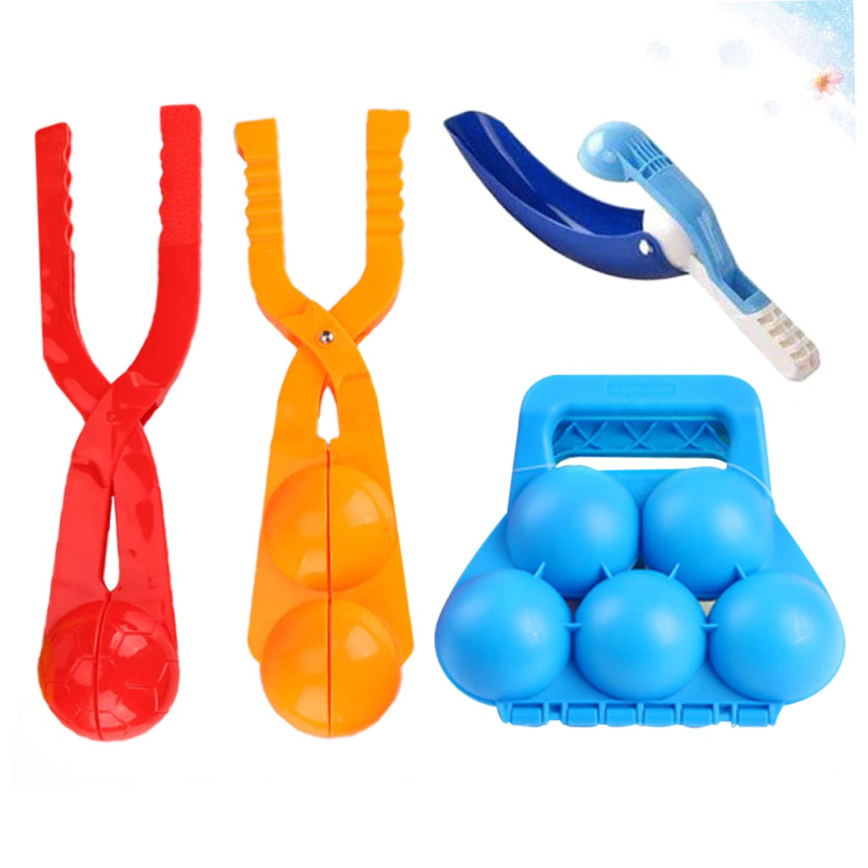 4piezas Clip De Bola De Nieve Juguetes De Invierno para Fabricado Mango Antideslizante para Exterior