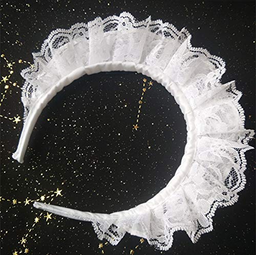 Maysong Women's Maid Cosplay Hair Hoop Gothic Headband White #TOP2