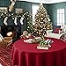 Biscaynebay Textured Fabric Round Christmas Tablecloths 70