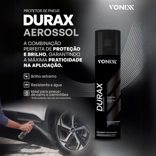 Durax Vonixx 400ml Pretinho Aerossol Spray Brilho Extremo