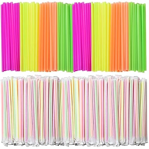 ALINK Neon Plastic Drinking Straws Cover