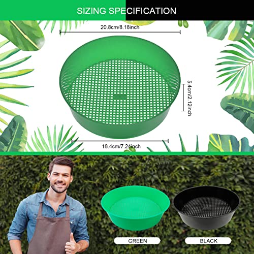 Lnq Luniqi 2 Pcs Round Garden Soil Sieve Pan Sand Sifter Set For Sieve Work Of Small Gravel, Soil, Sand #TOP1