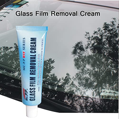 Car Glass Oil Film Cleaner, Glass Film Removal Cream, Car Windshield Oil Film Cleaner, Glass Stripper Water Spot Remover With Sponge (2 Set With Sponge) #TOP1