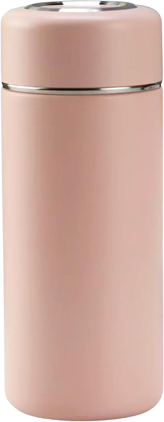 Mini Water Bottle Small Water Bottles Vacuum Insulated Water Flask Thermal Water Bottle Hot and Cold Drinks Travel Coffee Mug thermo fIask 12 Oz(Pink)