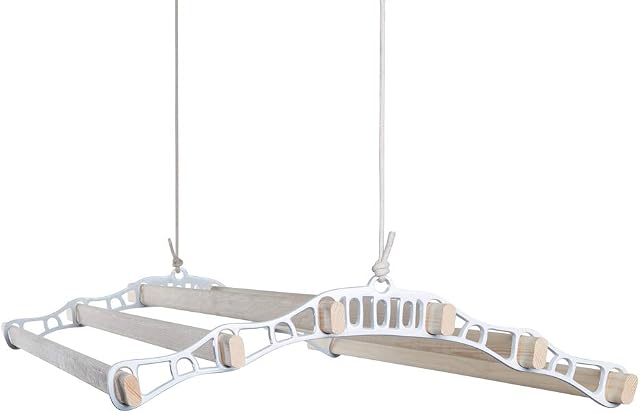 Thatch&Stone 6 Slat Clothes Dryer Rack Rail Ceiling Pulley Hanging for Utility Kitchen Laundry (White, 1.5Metre)