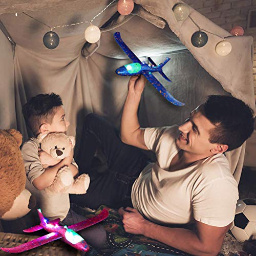 LED Light Up Glider Vliegtuig Model Toy Manual gooien Foam Glider Vliegtuig met Dual Flight Modes Gift for Kids LED… - Image 5