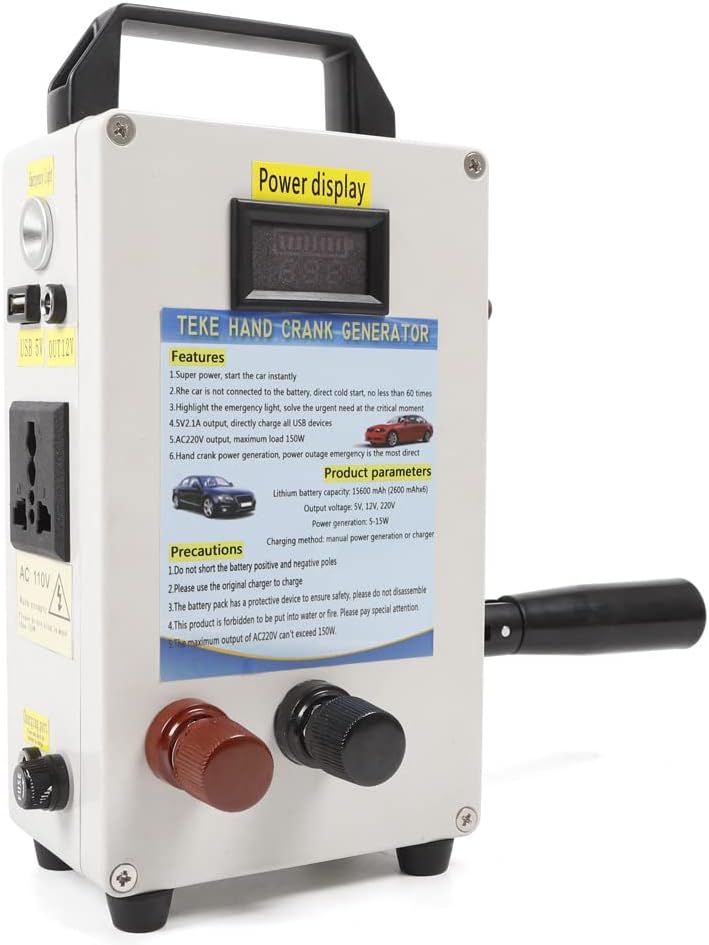 150W Portable Hand Crank Dynamo Generator Emergency Comoros | Ubuy