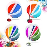  SUSSURRO Lot de 4 gobelets fendus pour le versement de peinture, gobelet fendu en silicone pour l\'art liquide, outils de peinture réutilisables, avec séparateurs de canaux