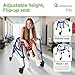 Klip- Lightweight Posterior Rollator Walker/Gait Trainer 4 Wheel - with Flip-Up Seat for Toddlers, Kids, Teens with Special Needs/Cerebral Palsy-Front Swivel Wheels, Height Adjustable, Foldable