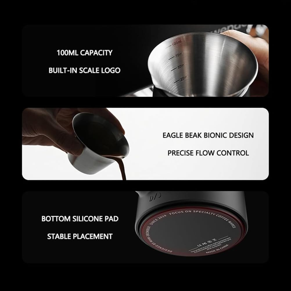 Balanza Electrónica Cocina Alta Precisión, Taza Dosificadora Digital para Espresso con Botón Táctil, Rango Medición De 0,2 A 500 G Y Gran Capacidad De 100 Ml, Precisión 0,1 G para Espresso.