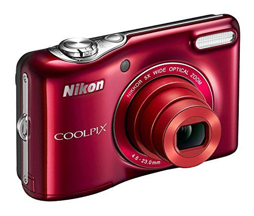 nikon coolpix l30 20 1 mp digital camera with 5x zoom nikkor lens and 720p hd video red discontinued by manufacturer