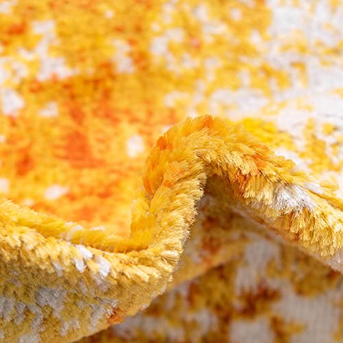 Unique Loom Sofia Collection Area Rug - Salle Garnier (2' X 6' 7" Runner, Orange/ Yellow) #TOP7