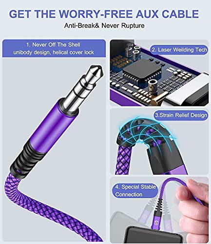 Câble USB C vers jack 3.5mm Sweguard 1.8m pour audio smartphone - 4