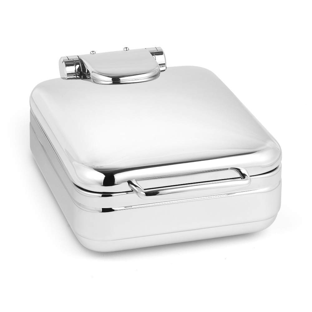 Eastern Tabletop 3997 Jazz Rock Collection 4 Quart Induction Chafer, Square, Full Hinged Cover, Hote