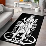 Generic Satanic Area Rug, Skull Rug, Satanic Symbol Rug, Baphomet Rug, Pentagram Rug, Gothic Occult Rug 3x5 4x6 5x7ft Living Room Carpet Floor Decor Home Decor H 44