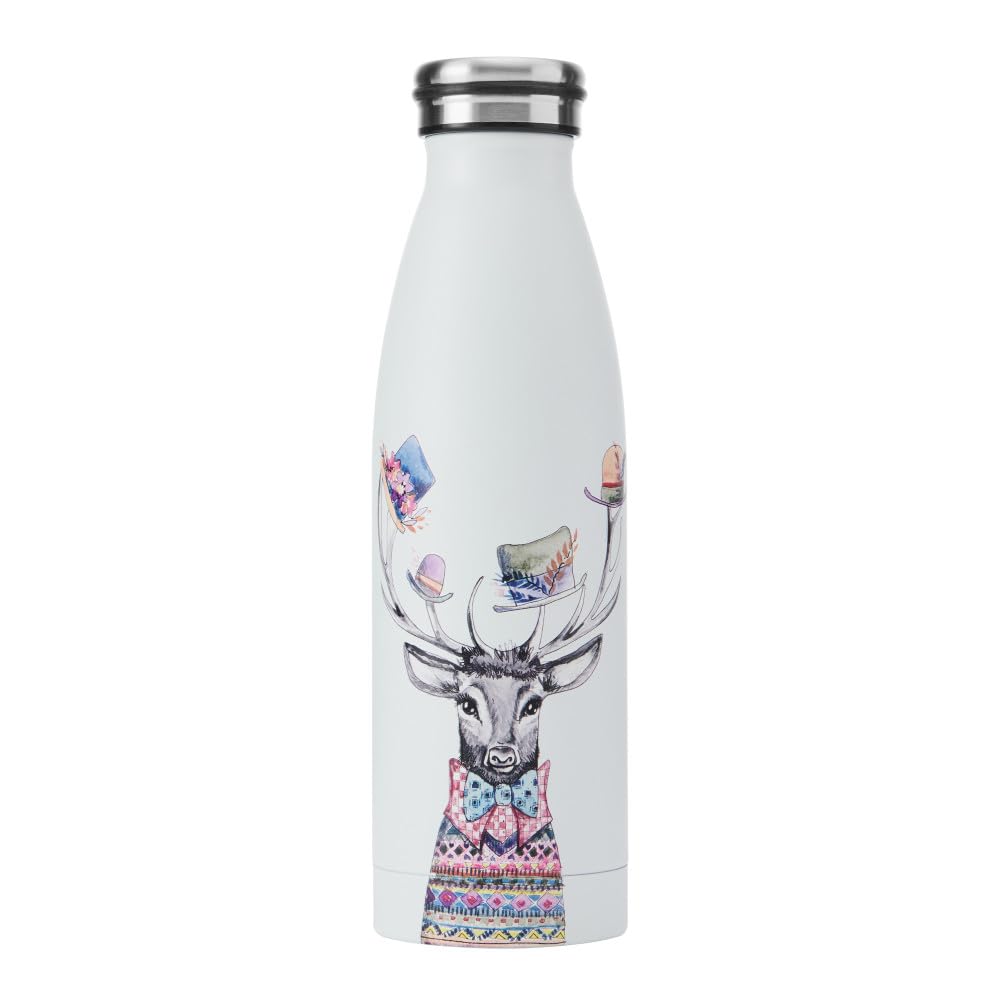 Mikasa Tipperleyhill Stag Double-Walled 500Ml Stainless Steel Water Bottle from B&Q