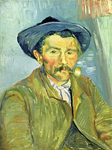 Tableau toile homme qui fume Van Gogh peinture décorative haut de gamme 60x90