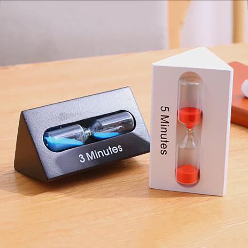 Temporizador creativo de arena con forma de triángulo, temporizador de cocción de 3+5+7 minutos, mini reloj de decoración para cocina, regalo único para entusiastas del hogar y la cocina