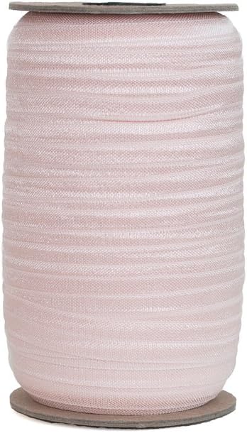 100 Yards - Ballet Pink - 5/8" Fold Over Elastic - ElasticByTheYard™