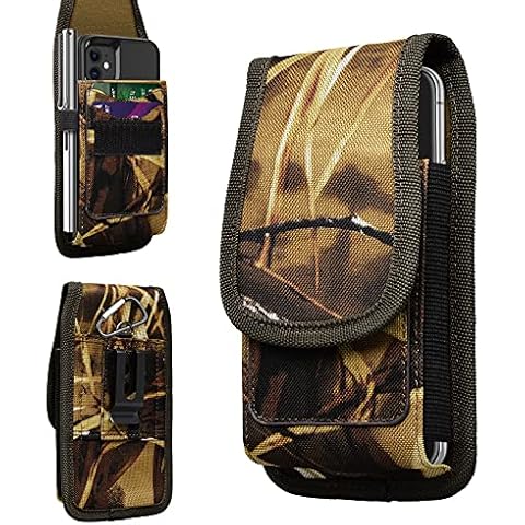 Tiflook Phone Holster for Samsung Galaxy S24 S23 S22 S21 S20 FE S10 S9 S8 A02S A12 A13 A32 A42 A52 A51 A71 A20 Note 20 Ultra Note 10 Plus Note 9 Belt Case with Belt Clip Nylon Pouch Holder,Camo Cover