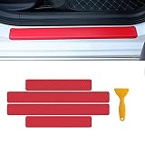 Pincuttee Car Door Edge Guards 4PC,Carbon Fiber Car Door Edge Guards,Door Entry Guard Stickers for C