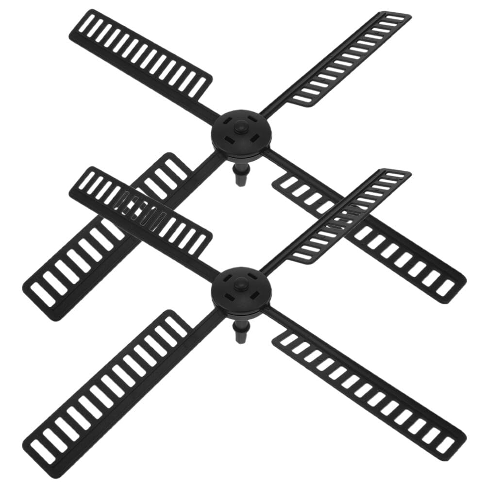 Alipis 2 Sets of Solar Wind Spinner Willow Leaves Dutches Windmill Fan Blades Solar Garden Windmill Lighthouse Lantern Windmill Model Fan Part for Lawn Patio Decoration