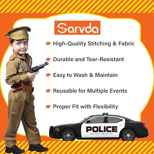 Image of Sarvda Kids Fancy Dress Costume Set | Police, Army Soldier, Pilot, Doctor, Subhash Chandra Bose & Community-Helper Outfit for Boys & Girls